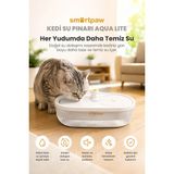 Aqua Lite Otomatik Kedi Su Pınarı (Distribütör Garantili) - Beyaz