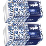 Aqua Pratik Mendil 250 Yaprak Tekli Pk (2 Li Set)