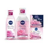 Aqua Rose Gül Suyu Içeren Çeyiz Seti, Makyaj Temizleme Suyu 400ML, Tonik 200ML, Gündüz ve Gece Kremi - Option-1