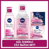 Aqua Rose Gül Suyu Içeren Çeyiz Seti, Makyaj Temizleme Suyu 400ML, Tonik 200ML, Gündüz ve Gece Kremi