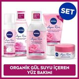 Aqua Rose Gül Suyu İçerikli Çeyiz Seti, Makyaj Temizleme Suyu ve Jeli, Yüz Yıkama Köpüğü, Tonik,Krem