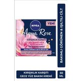 Aqua Rose Kırışıklık Karşıtı Gece Yüz Bakım Kremi 50ml, Kalsiyum, İnce Çizgi Görünümü, Sıkı Cilt