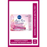 Aqua Rose Kırışıklık Karşıtı Gündüz Yüz Bakım Kremi 50ml, Kalsiyum, İnce Çizgi Görünümü, Sıkı Cilt
