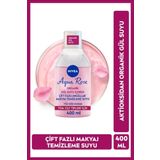 Aqua Rose Micellar Gül Suyu Çift Fazlı Makyaj Temizleme Suyu 400ml, Yüz Göz Ve Dudak, Nemlendirici