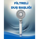 Aqua Sara Filtreli Duş Başlığı | Su Arıtmalı, Klor ve Kireç Önleyici, Yüksek Basınçlı