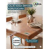 Aqua Şeffaf Pvc Mika - 1,00 Mm. Kalınlık - Beyaz - Natürel - 120 x 260 cm
