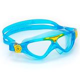 Aqua Sphere Üniseks Genç Vista Jr Yüzme Maskesi, Mavi Sarı/Şeffaf Cam, Tek Beden