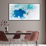 Aqua Yağlı Boya Dokulu Tablo 50X70 Gümüş Çerçeveli