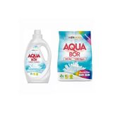 Aquabor Çamaşır Deterjanı Toz 6 Kg Renkliler İçin+33 Yıkama Beyazlar İçin Sıvı