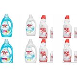 AQUABOR Sıvı Çamaşır Deterjanı 4 Adet Renkli ve Beyazlar 4 Adet Bulaşık Makine 4 Parlatıcı