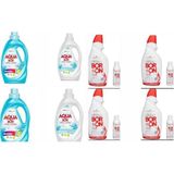 AQUABOR Sıvı Çamaşır Deterjanı 4 Adet Renkli ve Beyazlar + 4 Adet Bulaşık Makine Deterjanı+ 4 Adet Parlatıcı
