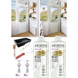 Aquacool Trend 104- Antik Beyaz Çelik Kapı Mutfak Dolabı Banyo Dolabı Fayans Beyaz Eşya Parke Pvc Pencere Boyama Seti 1000 ml - standart
