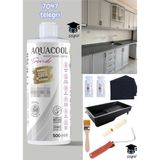 Aquacool Trend kendiliğinden vernikli çelik ahşap kapı beyaz eşya mutfak dolabı fayans petek metal boya 500 ml set - Secenek: 1, Renk: 00, Olcu: 500