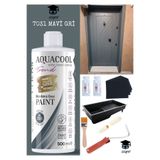 Aquacool Trend kendiliğinden vernikli çelik ahşap kapı beyaz eşya mutfak dolabı fayans petek metal boya 500 ml set