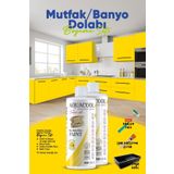 Aquacool Trend Mutfak Dolabı Boyama Seti/Banyo Dolabı Boyama Seti 1018 Çinko Sarısı