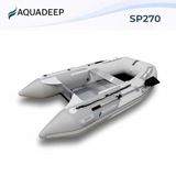 AQUADEEP SP270 Şişme Bot, Alüminyum Tabanlı, Dayanıklı PVC Malzeme, Frekans Kaynak, Kürekli (Açık Gri)