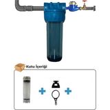 Aquafer 10 Inç (3/4 Inç Girişli) Siliphoslu Yıkanabilir Su Arıtma Filtresi Kirece Karşı Etkili