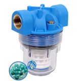 Aquafer 3 Inç (1/2 Inç Girişli) Siliphoslu Yıkanabilir Su Arıtma Filtresi Ekonomik Kirece Karşı Etkili