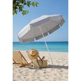Aquafit 10 Metal Telli Tente Gri - Plaj Balkon Bahçe Şemsiyesi - Eğilebilir - 200CM -Bidonsuz