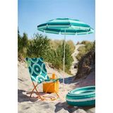 Aquafit Dayanıklı - 10 Telli - Eğilebilir - 2 Metre Plaj Sahil Şezlong Şemsiyesi - Bidonsuz - Yeşil