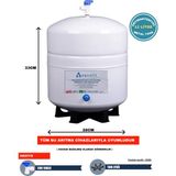 Aquafit Su Arıtma Tankı – 12 Lt (3,2 Galon) Paslanmaz Metal + Vanalı ve Ayak Hediyeli
