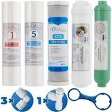 Aquaflo Açık Kasa Su Arıtma Cihazı İçin 5'li Alkali Filtresi Membransız (Ak-5-Alk)