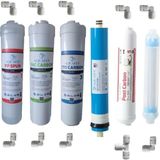Aquafly 12" Inline 6'lı Takım Detox Infrare Su Arıtma Filtresi Kapalı Kasa Cihaz Uyumlu - Mavi