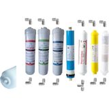 Aquafly 12" Inline 7 Filtre 10 Aşama ( Mineral ve 4in1 ) Su Arıtma Filtresi Kapalı Kasa Cihaz Uyumlu - Sarı