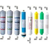 Aquafly 12" Inline 8 Filtre 11 Aşama Su Arıtma Filtresi Kapalı Kasa Cihaz Uyumlu - Renkli