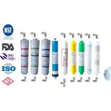 Aquafly 12" Inline 9 Filtre 12 Aşama Su Arıtma Filtresi Kapalı Kasa Cihaz Uyumlu - Çok Renkli