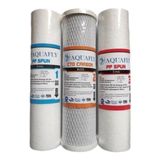Aquafly Açık Kasa Su Arıtma Cihazı Filtresi 3lü Set Arıtıcı Filtresi - Beyaz