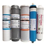 Aquafly AQUA FLY Su Arıtma Cihazı Filtresi Çift Karbonlu 5li Set Arıtıcı Filtresi 10' Açık Kasa Uyumlu - Mavi - Beyaz