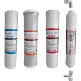 Aquafly ( Membransız ) Aquafly Su Arıtma Filtresi 4lü Takım Arıtıcı Filtresi 10" Açık Kasa Uyumlu - Renkli