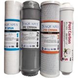 Aquafly ( Membransız ) Aquafly Su Arıtma Filtresi Gac Blok 4lü Takım Arıtıcı Filtresi 10" Açık Kasa Uyumlu - Koyu Gri