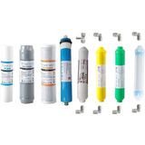 Aquafly Su Arıtma Filtresi 8'li Takım Arıtıcı Filtresi Detox Yedek 10" Açık Kasa Uyumlu - Gri