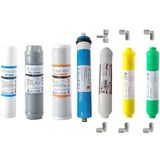 Aquafly Su Arıtma Filtresi Çift Karbonlu 7li Takım Arıtıcı Filtresi 10' Açık Kasa Uyumlu - Açık Gri
