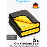 Aquamax 2’li Set 50X70 cm Mikrofiber 800 Gsm Oto Kurulama Havlusu – Çift Katlı Ultra Emici Havlu