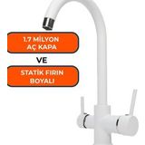 Aquames - Su Arıtma İçin Kuğu modeli Beyaz 3 Yollu Musluk