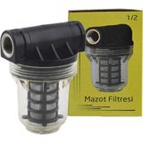 Aquames Yıkanabilir Paslanmaz Küçük Tip Mazot Süzme Filtresi 1/2"