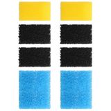 AquaMiracle® Akvaryum Filtresi Yedek Sünger, Balık Tankı Filtresi Yedek Parçaları, 2 x Kaba Sünger, 2 x İnce Sünger ve 4 x Karbonize Sünger Dahil