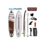 AquaPaddle Şişme Sup Paddle Board 335x84x15 cm Çift Katmanlı 3 Fin Kürek Sörfü Tahtası Full Set - Beyaz