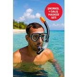 Aquapro Şnorkel + Maske Seti - Havuz-Deniz Maske ve Şnorkel Set + 14 Yaş