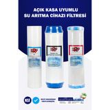 aquass water purifier Açık Kasa Su Arıtma Filtresi İnline 1-2-3 Filtre Set - 1