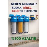 Aquatime Bina Girişi 10 inç Filtrasyon Sistemi | Ana Giriş Su Filtresi | Temiz ve Sağlıklı Su (Filtre Dahil) - Renk - Mavi