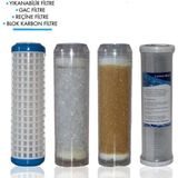 AQUATİME Daire Bina Sayaç Girişi 10" Inch 4 Aşama ( Yıkanabilir , Silifoz , Reçine , Blok ) Yedek Filtre Seti
