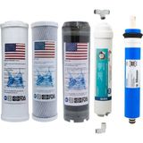 Aquatime Ihlas Filtre Aura Cebilon Compact Uyumlu Filmtec Membranlı 5li Filtre Seti - Mavi - Renk