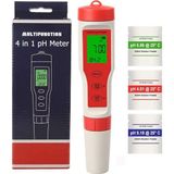 AQUATİME Ph Metre Tds Metre Sıcaklık Ec Ölçer 4ü 1 Arada Ölçüm Cihaz