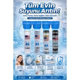 Aquatime Villa Girişi 4 Aşamalı Su Yumuşatma Cihazı (Kapaklı Spun-Blok-Reçine-Silifoz) - Renk - Mavi