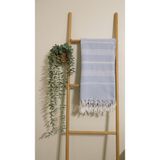 AQUATOLIA Kadyanda Peştemal - %100 Pamuk- 100X180- Peştemal- Plaj Havlusu- Çizgi Desen - Buz Mavisi - 100 × 180 cm