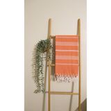 AQUATOLIA Kadyanda Peştemal - %100 Pamuk- 100X180- Peştemal- Plaj Havlusu- Çizgi Desen - Turuncu - 100 × 180 cm